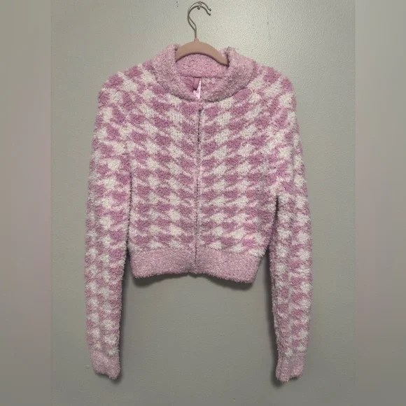 Skims Petal Pink Cozy Zip Up Jacket - Picture 2 of 7